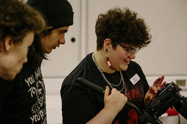 Young People working on camera